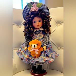 Gorgeous porcelain doll hand crafted.